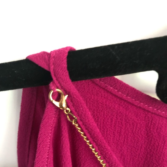 A. Byer Purplish Pink Cold Shoulder Top - Picture 4 of 5